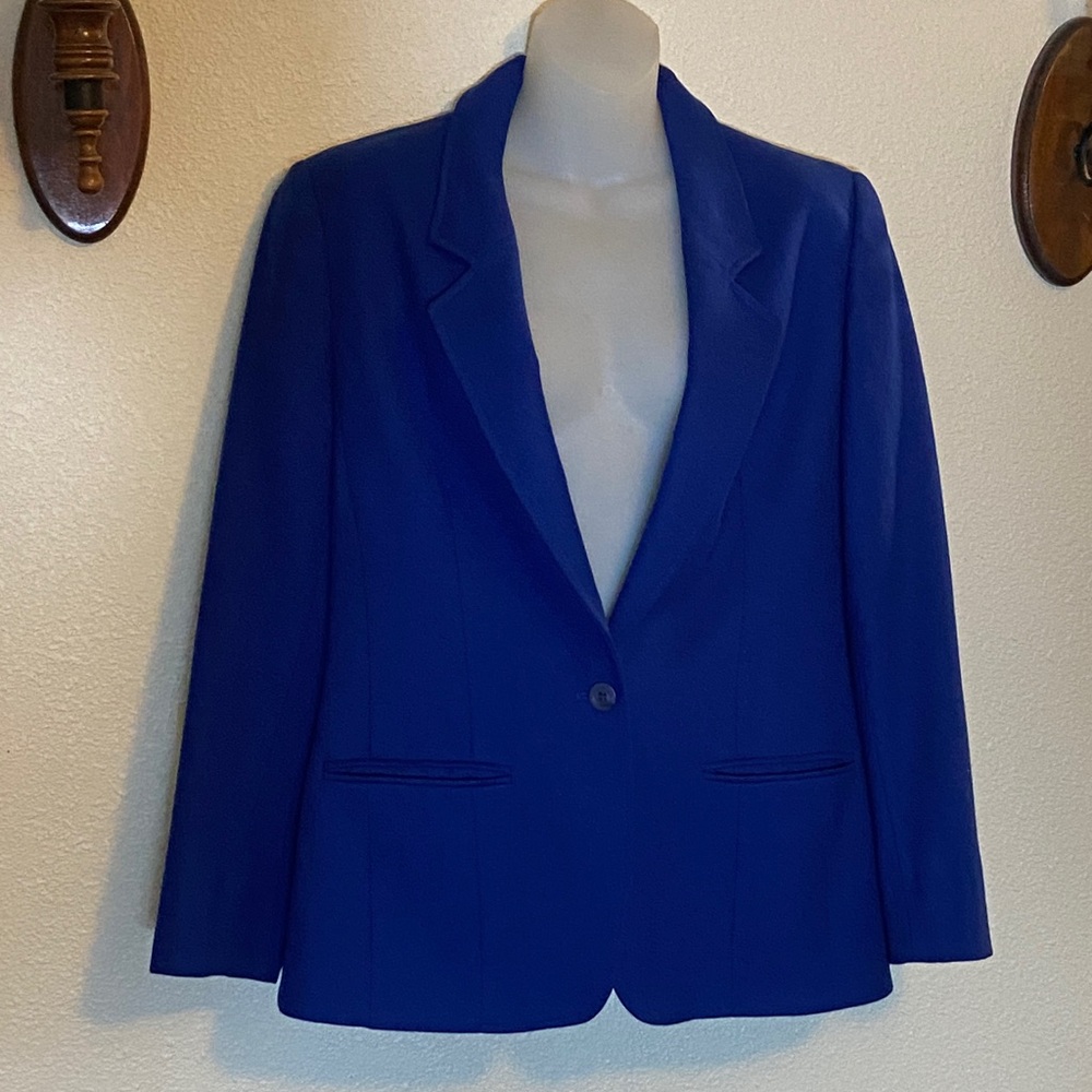 Pendleton Royal Blue Single-Button Tailored Blazer - image 2